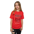 Red - Side - Kiss Childrens-Kids Destroyer Sketch Cotton T-Shirt