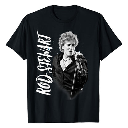 Black - Front - Rod Stewart Unisex Adult ADMAT Cotton T-Shirt