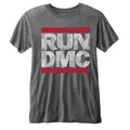 Charcoal Grey - Front - Run DMC Unisex Adult Burnout Logo T-Shirt