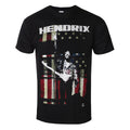 Black - Front - Jimi Hendrix Unisex Adult Peace Flag Cotton T-Shirt