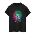 Black - Front - Jimi Hendrix Unisex Adult Galaxy Galaxy Cotton T-Shirt