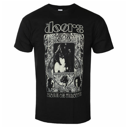 Black - Front - The Doors Unisex Adult Nouveau Cotton T-Shirt