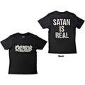 Black - Side - Kreator Unisex Adult Satan Is Real Back Print Cotton T-Shirt