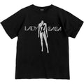 Black - Front - Lady Gaga Unisex Adult The Fame Cotton T-Shirt