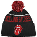 Black-Red - Front - The Rolling Stones Unisex Adult Tongue Bobble Beanie