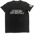 Black - Front - Avenged Sevenfold Unisex Adult Death Bat Cotton Logo T-Shirt