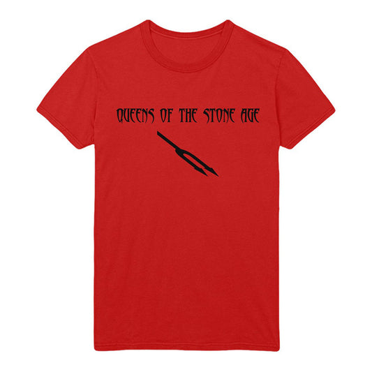 Red - Front - Queens Of The Stone Age Unisex Adult Deaf Songs Cotton T-Shirt