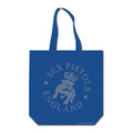 Blue - Back - Sex Pistols God Save The Queen Back Print Cotton Tote Bag