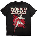 Black - Front - Wonder Woman Unisex Adult Explosion Cotton T-Shirt