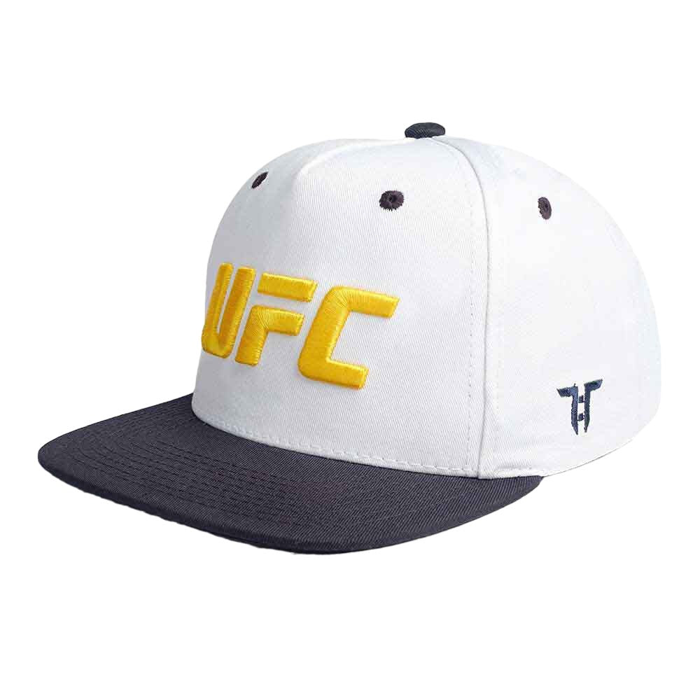 White-Navy-Yellow - Front - Tokyo Time Unisex Adult Retro Sport UFC Logo Baseball Cap