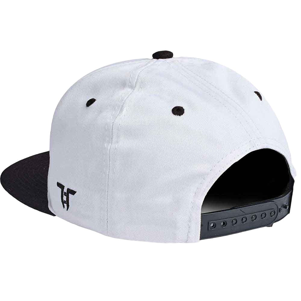 White-Navy-Yellow - Back - Tokyo Time Unisex Adult Retro Sport UFC Logo Baseball Cap
