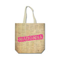 Sand-Yellow-Pink - Back - Madonna Celebration Back Print Cotton Tote Bag