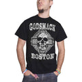 Black - Front - Godsmack Unisex Adult Boston Skull Cotton T-Shirt