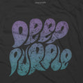 Black - Side - Deep Purple Unisex Adult Bubble Cotton Logo T-Shirt