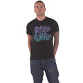 Black - Front - Deep Purple Unisex Adult Bubble Cotton Logo T-Shirt