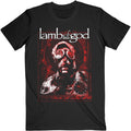 Black - Front - Lamb Of God Unisex Adult Waves Gas Mask Cotton T-Shirt