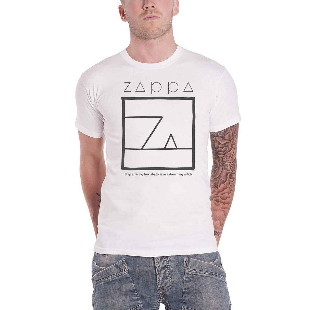 White - Front - Frank Zappa Unisex Adult Drowning Witch Cotton T-Shirt
