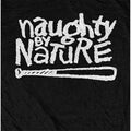 Black - Side - Naughty By Nature Unisex Adult Logo Cotton T-Shirt