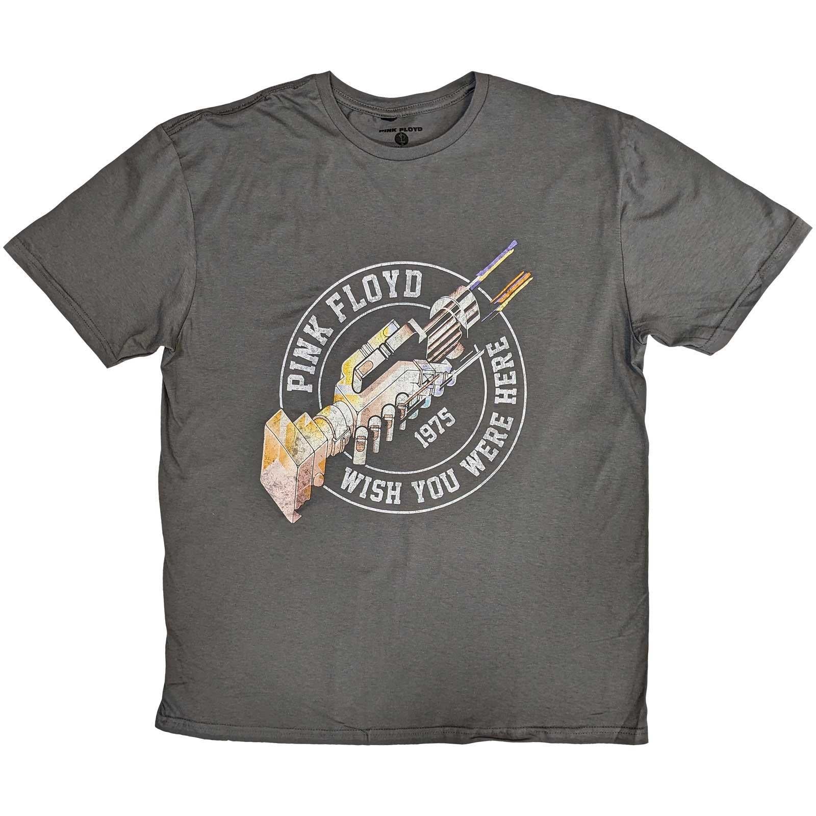 Charcoal Grey - Front - Pink Floyd Unisex Adult Wish You Were Here 1975 Cotton T-Shirt