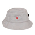 Grey-Red - Front - Tokyo Time Childrens-Kids Logo Bucket Hat