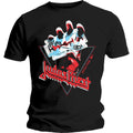 Black - Front - Judas Priest Unisex Adult British Steel Triangle Cotton T-Shirt