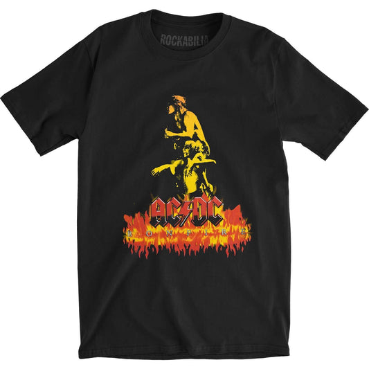 Black - Front - AC-DC Unisex Adult Bonfire T-Shirt