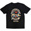 Black - Front - Motley Crue Unisex Adult Girls Girls Girls Tour ´87 Cotton T-Shirt