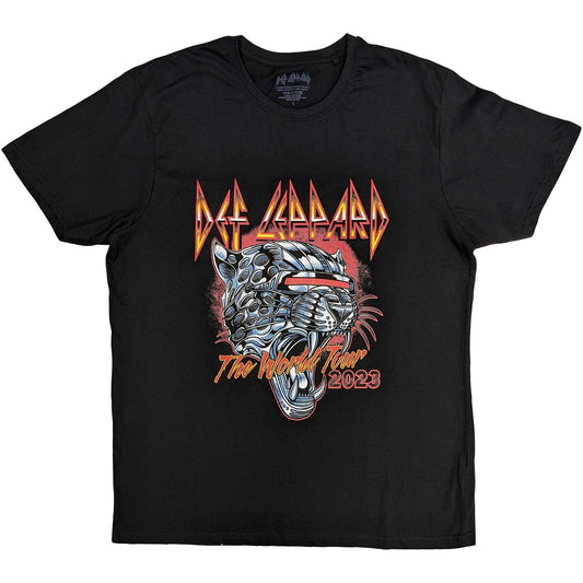 Black - Front - Def Leppard Unisex Adult Tour 2023 Cotton T-Shirt