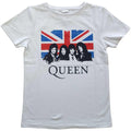 White - Front - Queen Childrens-Kids Union Jack T-Shirt