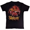 Black - Back - Slipknot Unisex Adult The End, So Far Flames Logo Cotton T-Shirt