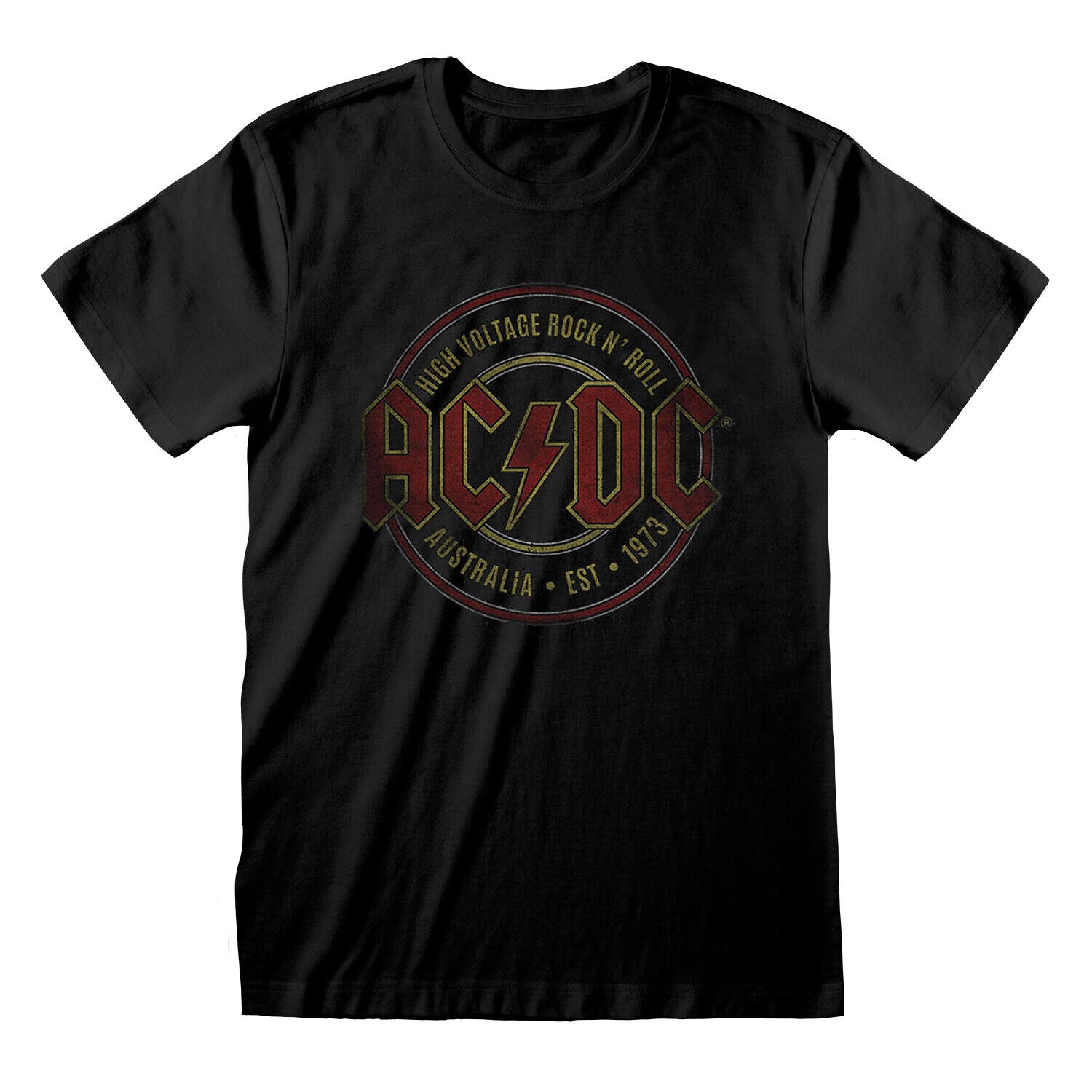 Black - Front - AC-DC Unisex Adult Est. 1973 T-Shirt
