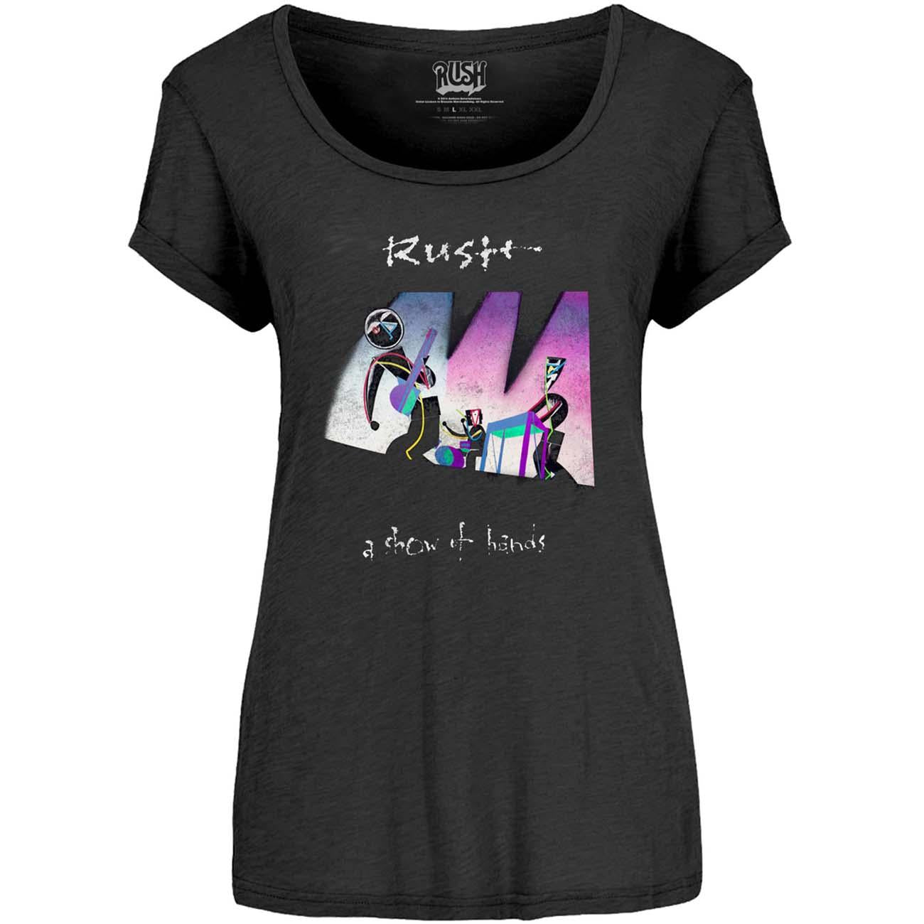 Black - Front - Rush Womens-Ladies Show Of Hands Cotton T-Shirt