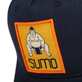 Navy Blue-Orange - Side - Tokyo Time Unisex Adult Sumo Mesh Back Baseball Cap