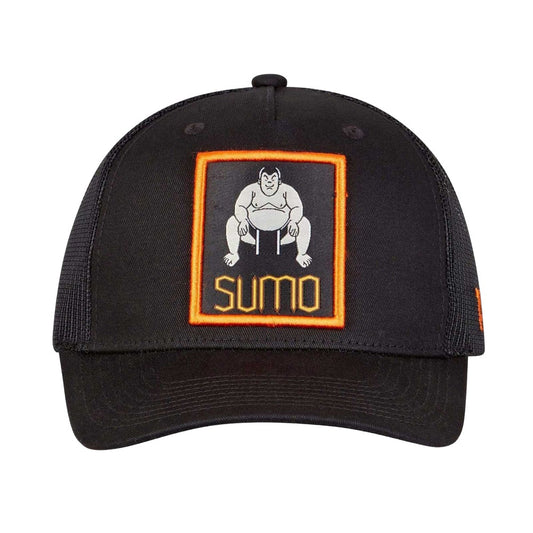 Black-Orange - Front - Tokyo Time Unisex Adult Sumo Mesh Back Baseball Cap