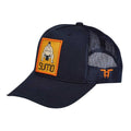 Navy Blue-Orange - Back - Tokyo Time Childrens-Kids Sumo Mesh Back Baseball Cap