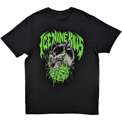 Black - Front - Ice Nine Kills Unisex Adult Wolf Cotton T-Shirt