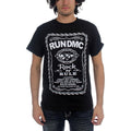 Black - Front - Run DMC Unisex Adult Rock N´ Rule Whiskey Label Cotton T-Shirt