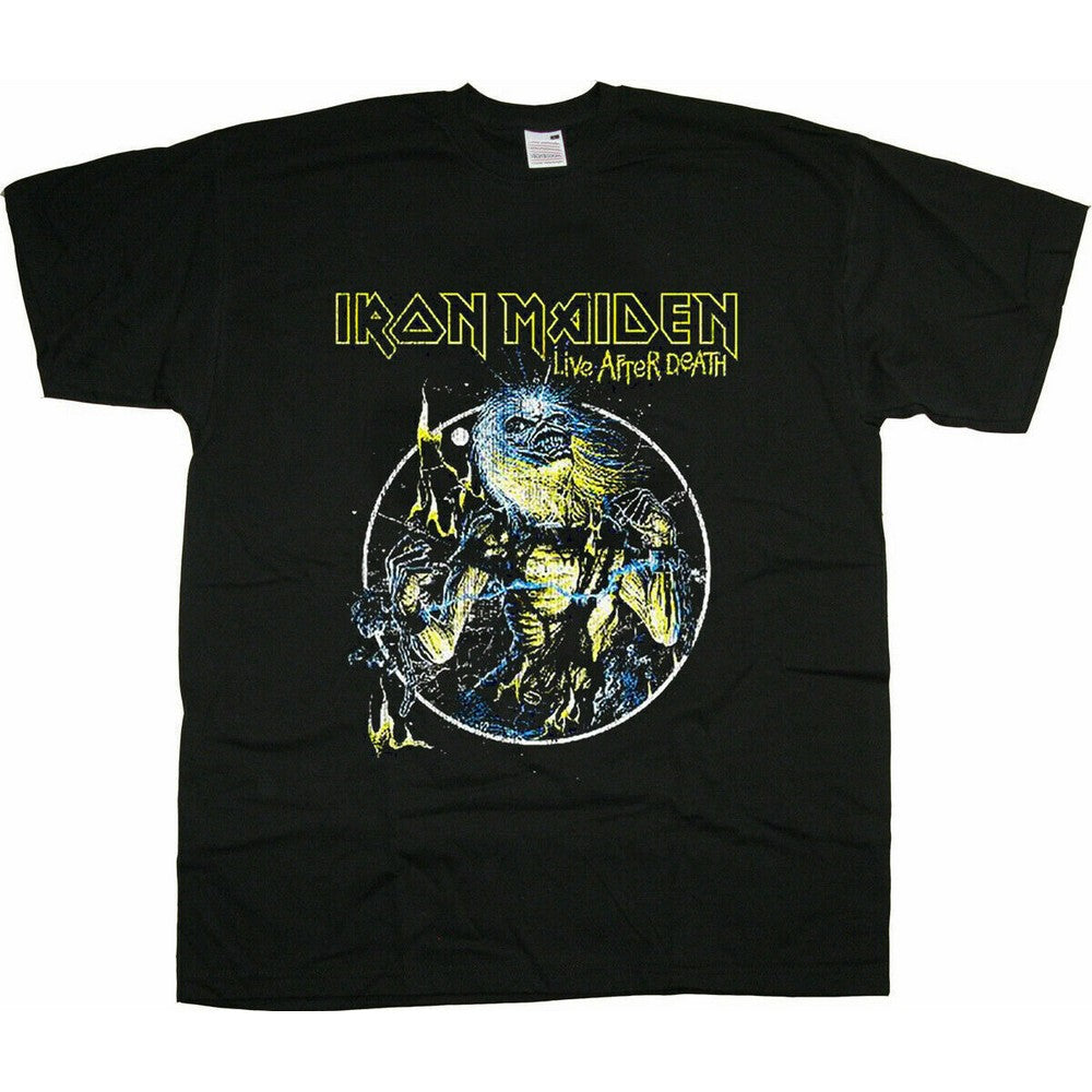 Black - Front - Iron Maiden Unisex Adult Live After Death T-Shirt