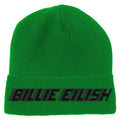 Jellybean Green - Side - Billie Eilish Unisex Adult Blohsh Logo Beanie & Gloves Set
