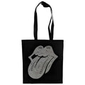 Black-Grey - Front - The Rolling Stones Hackney Diamonds Holo Tongue Tote Bag