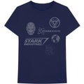 Navy Blue - Front - Iron Man Unisex Adult Stark Expo Cotton T-Shirt