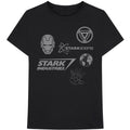 Black - Front - Iron Man Unisex Adult Stark Expo Cotton T-Shirt