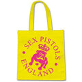 Yellow-Pink - Front - Sex Pistols Bulldog Tote Bag