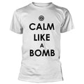 White - Front - Rage Against the Machine Unisex Adult Calm Like A Bomb T-Shirt
