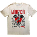 Natural - Front - Motley Crue Unisex Adult Dr Feelgood Japanese Tour ´90 Cotton T-Shirt