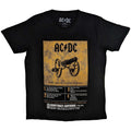Black - Front - AC-DC Unisex Adult 8 Track Cotton T-Shirt