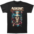 Black - Front - Asking Alexandria Unisex Adult Hat Skull Cotton T-Shirt