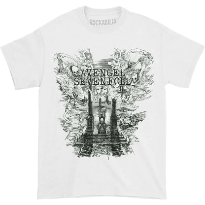 White - Front - Avenged Sevenfold Unisex Adult Land of Cain Cotton T-Shirt