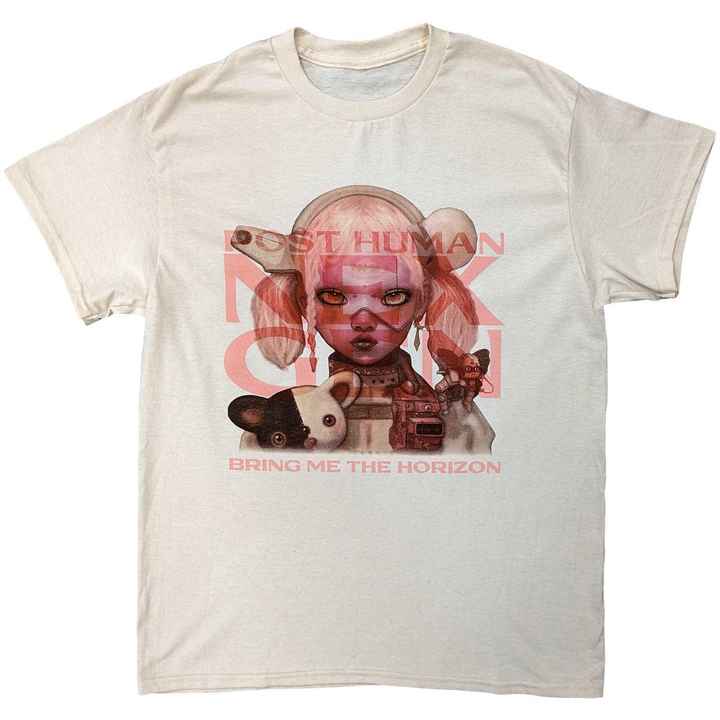 Natural - Front - Bring Me The Horizon Unisex Adult Imprint Nex Gen Cotton T-Shirt