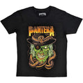 Black - Front - Pantera Unisex Adult Skull & Snake Cotton T-Shirt